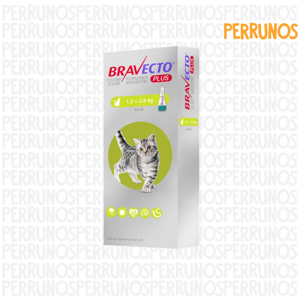 Bravecto Plus para Gatos 1.2 - 2.8 kg