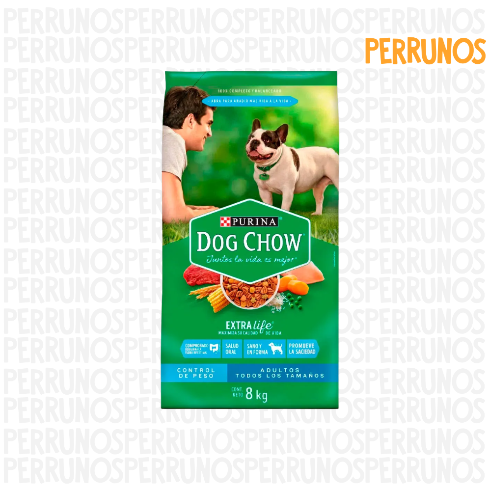 Dog Chow Control de Peso Adultos Todos los Tamaños 8kg