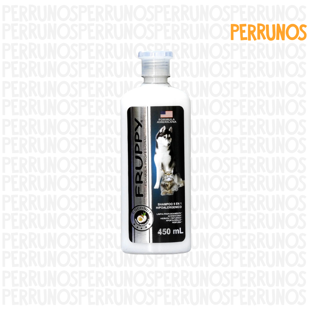 Shampoo Fruppy para Perros y Gatos con Coco 450ml