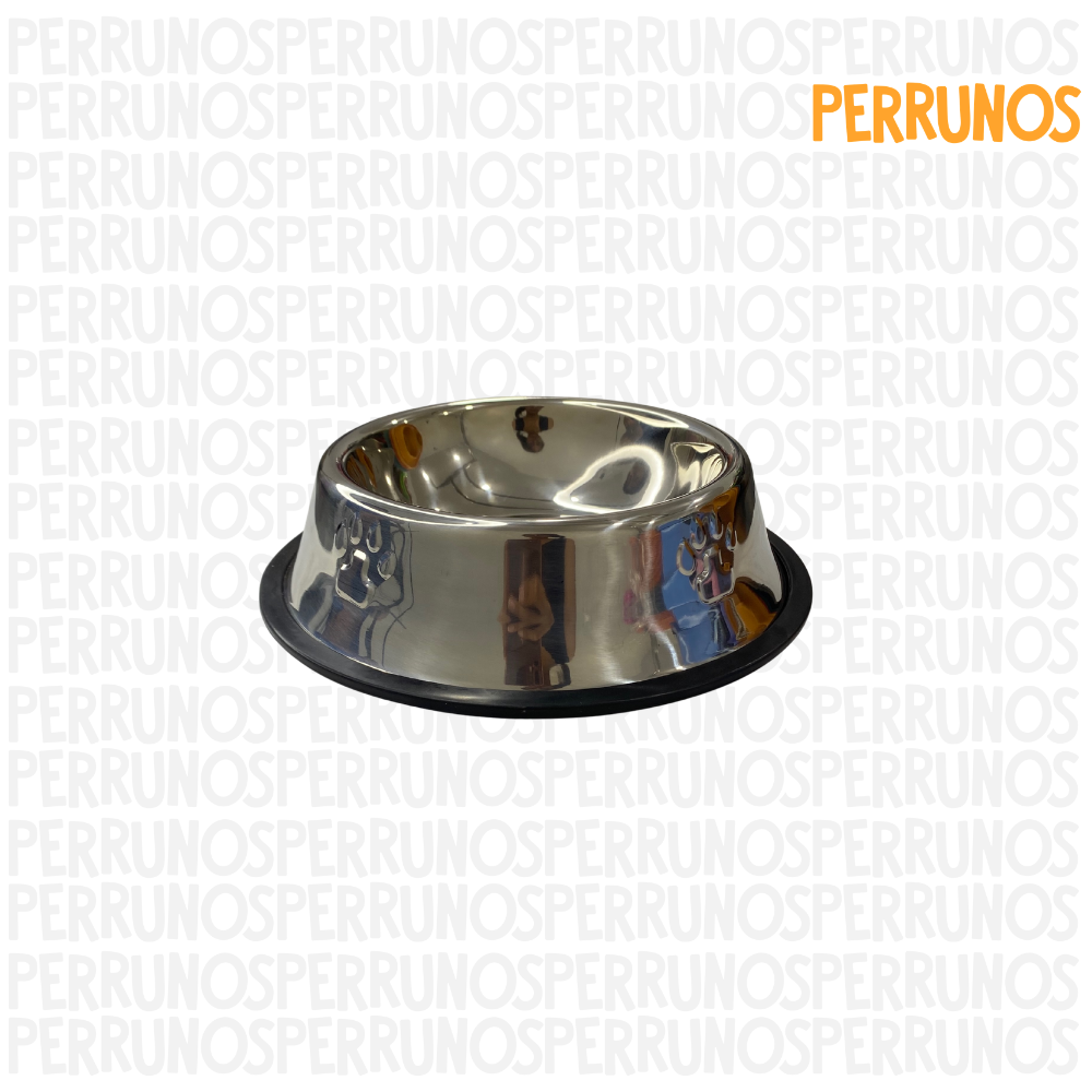 Plato para Perros Plateado