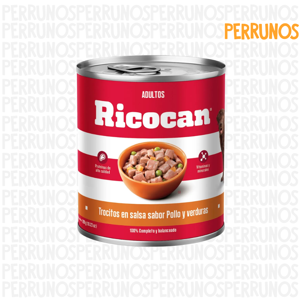 Ricocan Trocitos en Salsa Pollo y Verduras Adultos 290gr