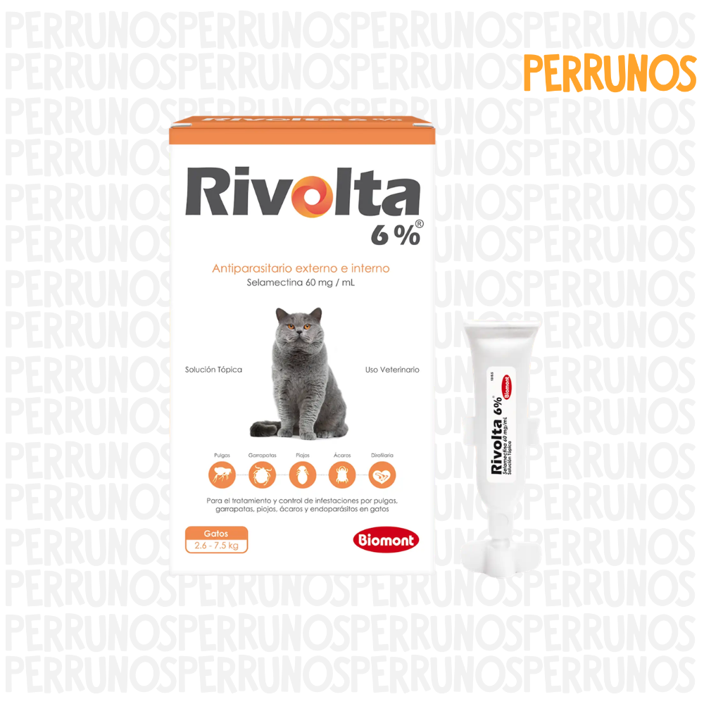 Rivolta 6% Pipeta para Gato 2.6 - 7.5 kg