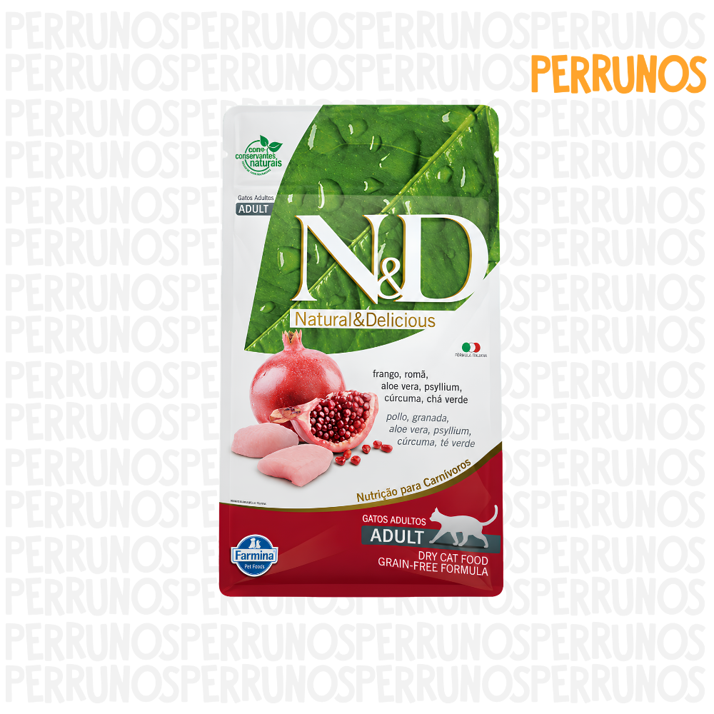 N&D Prime Gatos Pollo y Granada 7.5 KG