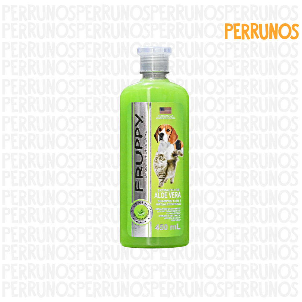 Shampoo Fruppy para Perros y Gatos con Aloe Vera 450ml