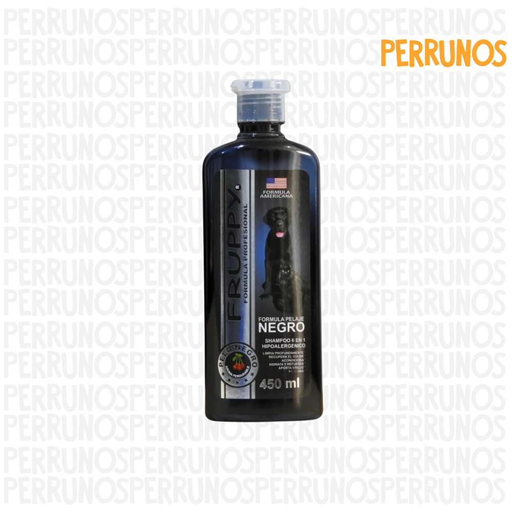 Shampoo Fruppy para Perros y Gatos Pelaje Negro 450ml