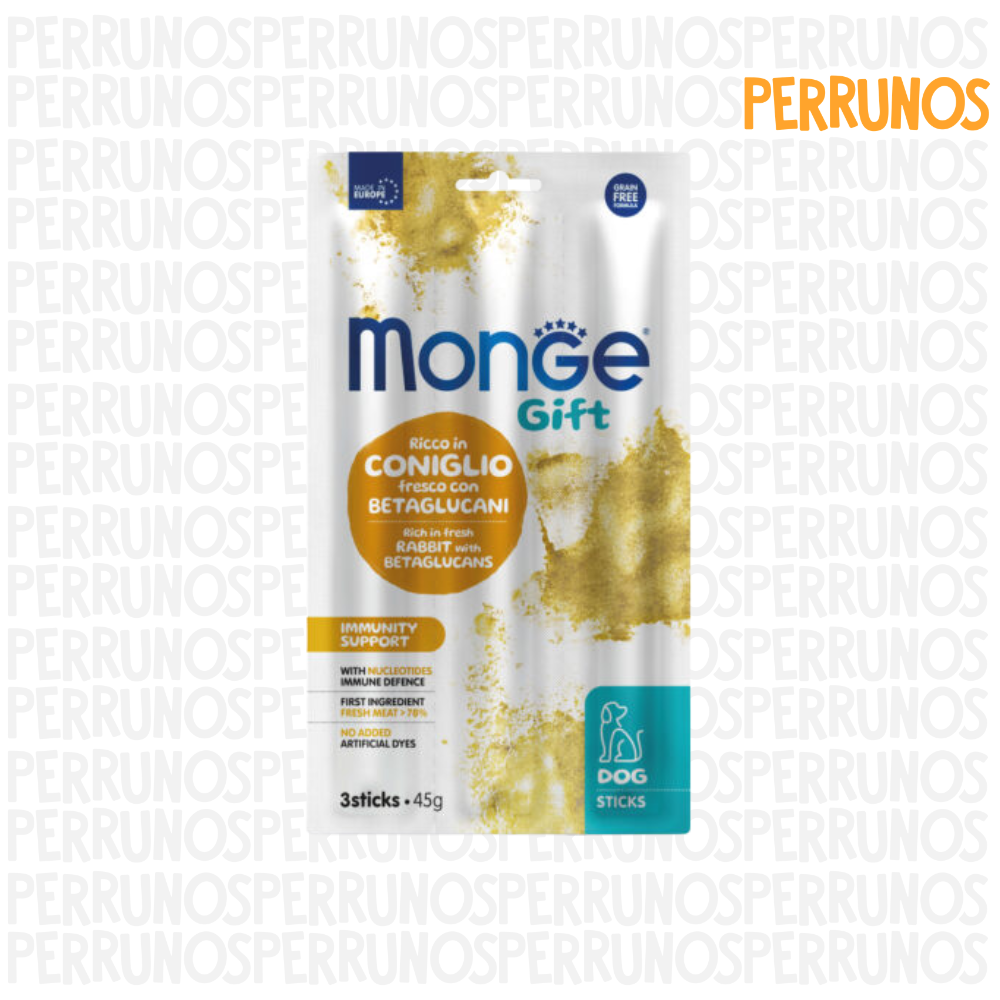 Monge Sticks Immunity Support (Conejo + Betaglucanos) 45gr