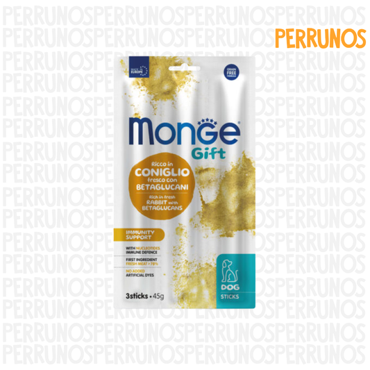 Monge Sticks Immunity Support (Conejo + Betaglucanos) 45gr