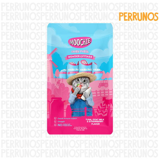 Moochie Sabor Atún, Leche de Cabra y Fresa x 5 tubos