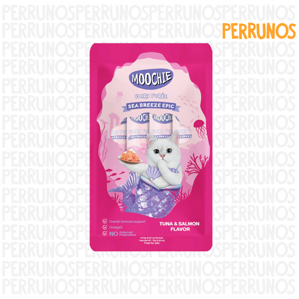Moochie Sabor Atún y Salmón x 5 tubos