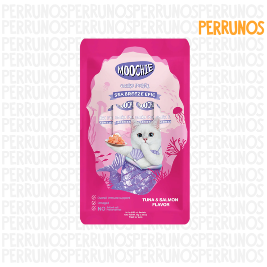 Moochie Sabor Atún y Salmón x 5 tubos