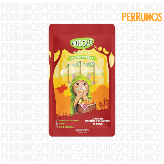 Moochie Sabor Pollo, Zanahoria y Calabaza x 5 tubos
