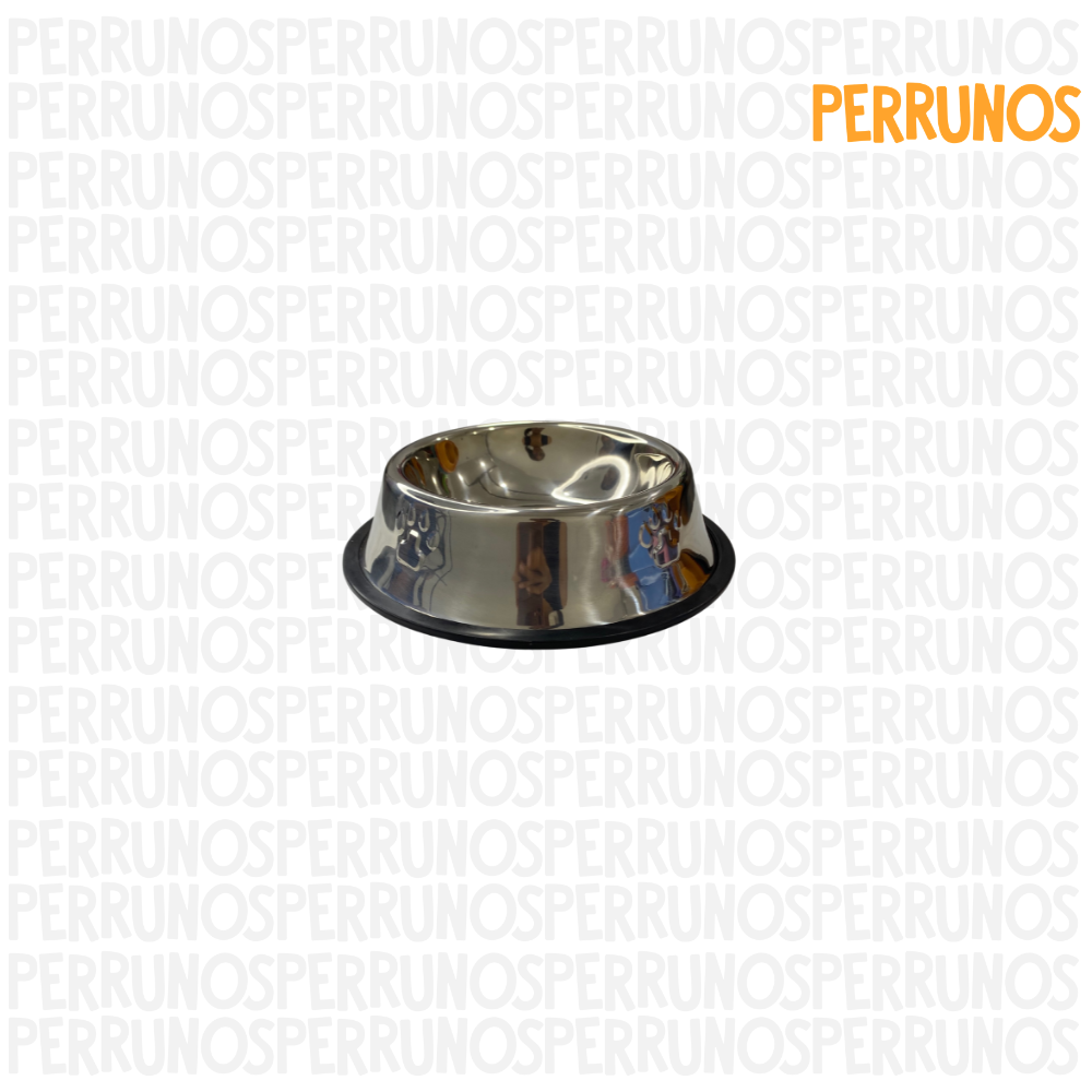 Plato para Perros Plateado