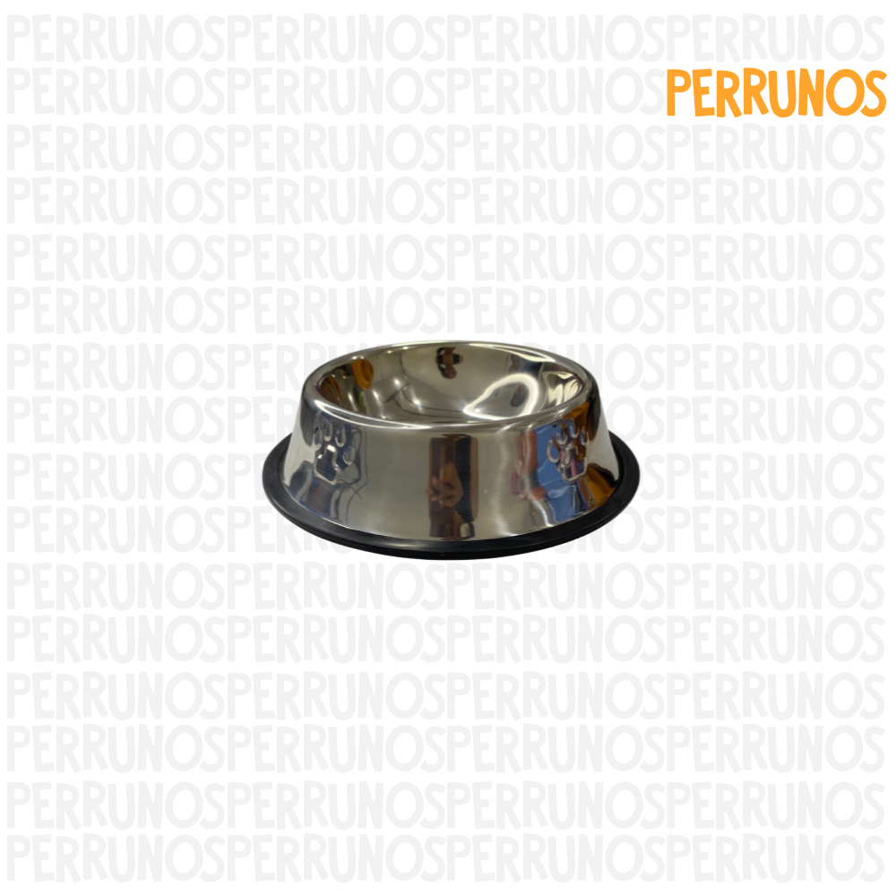 Plato para Perros Plateado
