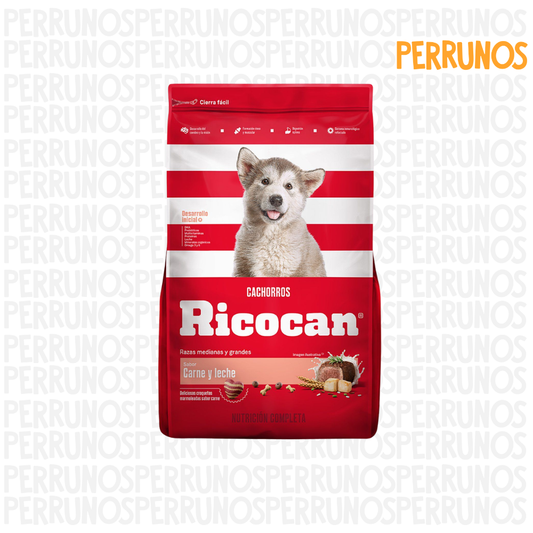 Ricocan Cachorros Carne y Leche Razas Medianas y Grandes 3 KG