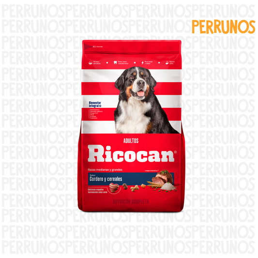 Ricocan Adultos Cordero y Cereales Razas Medianas y Grandes 3 KG