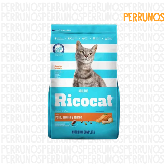 Ricocat Adultos Pollo, Sardina y Salmón para Gatos 3 KG