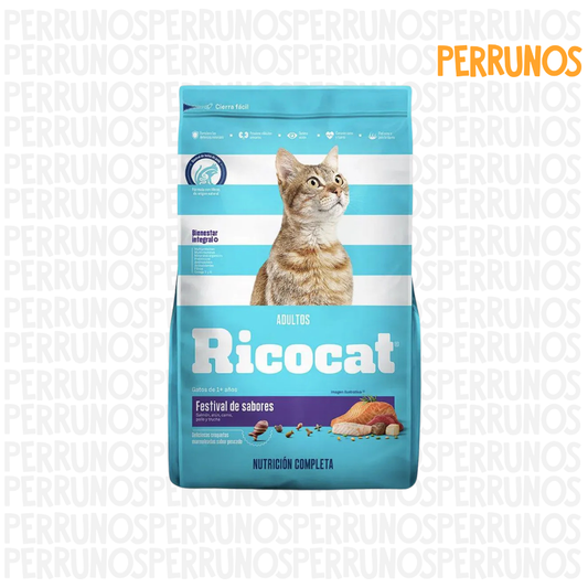 Ricocat Adultos Festival de Sabores para Gatos 1 KG