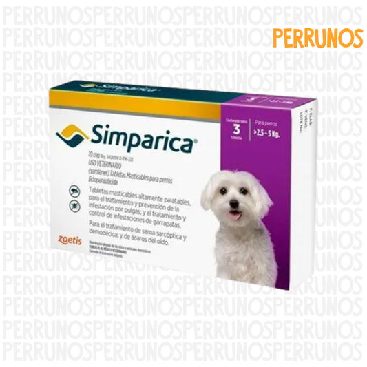 Simparica 2.6 - 5 kg (3 tabletas)