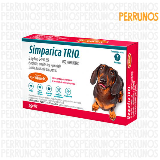 Simparica Trio 5.1 - 10 kg (3 tabletas)