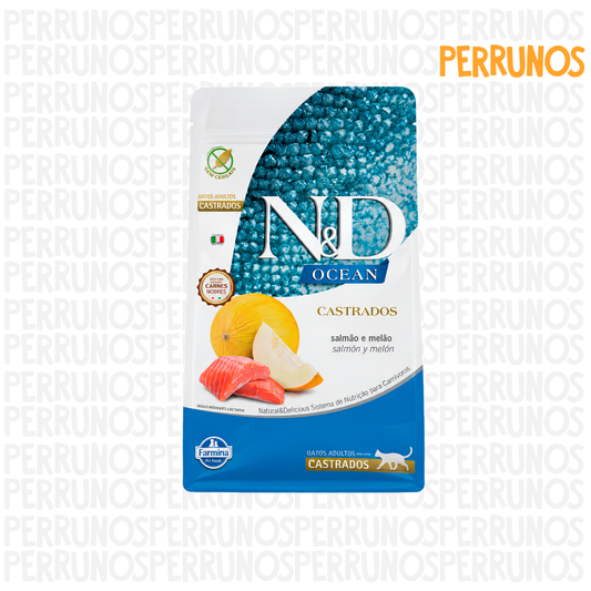 N&D Ocean Gatos Castrados Salmon y Melon 7.5 kg